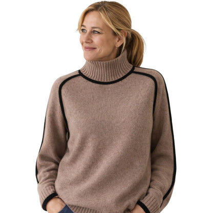 Sophie | Pull à Col Roulé avec Finitions Contrastées
