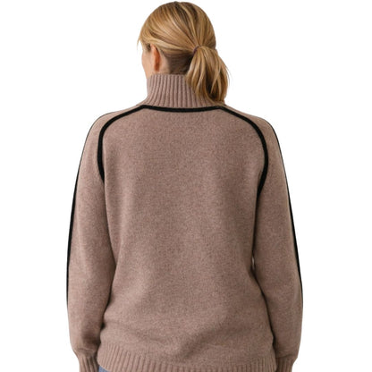 Sophie | Pull à Col Roulé avec Finitions Contrastées